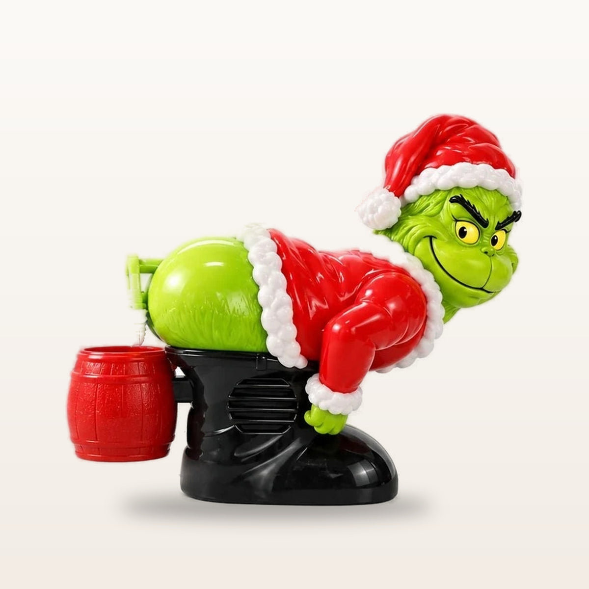 Funny Grinch bubble blowing figure