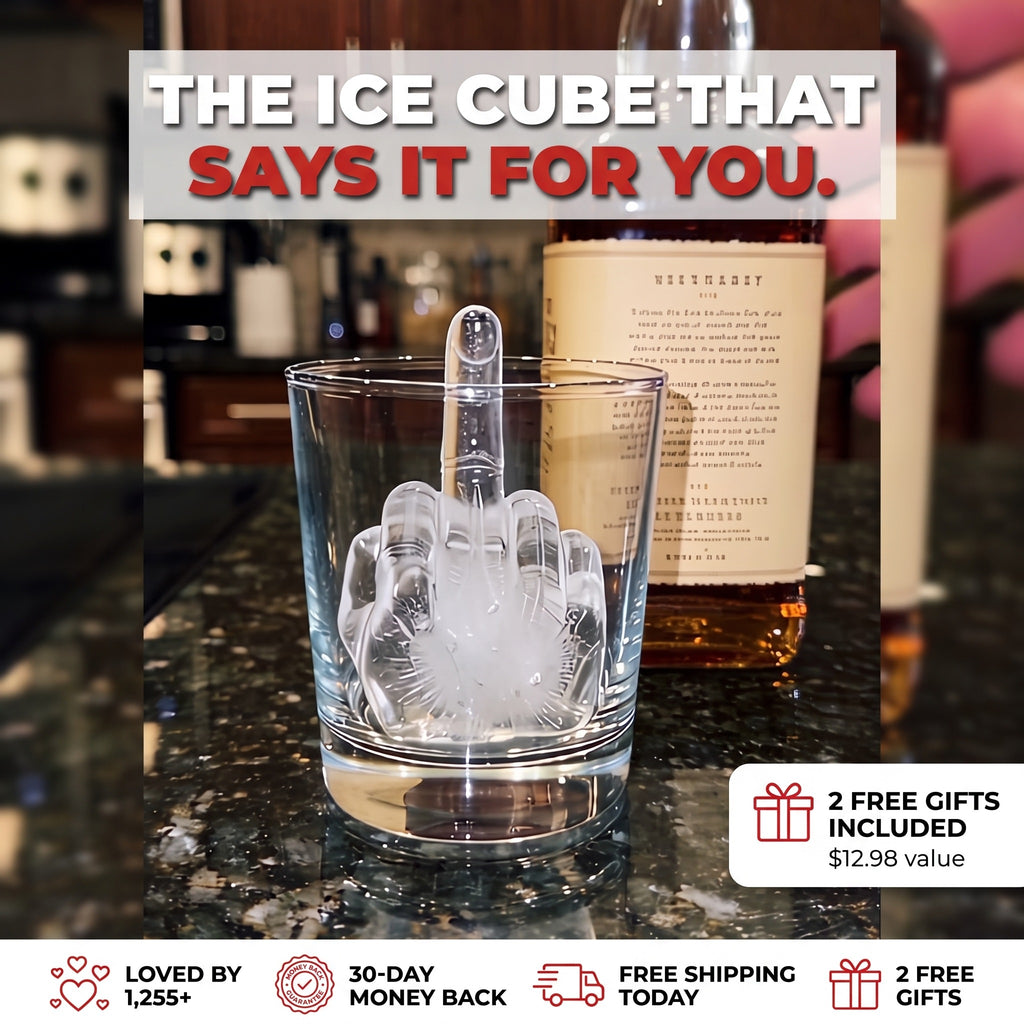 The ice cube that says it for you - Rude Frosty Finger
