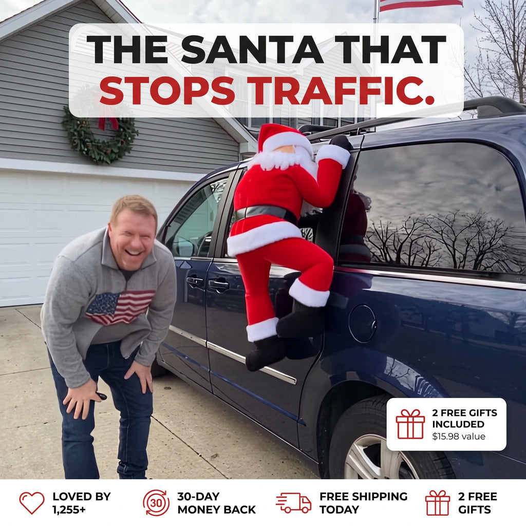 The Santa that stops traffic - Roof Rascals Hanging Santa