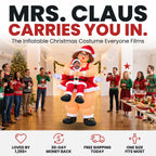 Santa Wife inflatable costume - Mrs. Claus carries you in, the Christmas costume everyone films