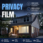 Smart privacy window film - clear or private at one click
