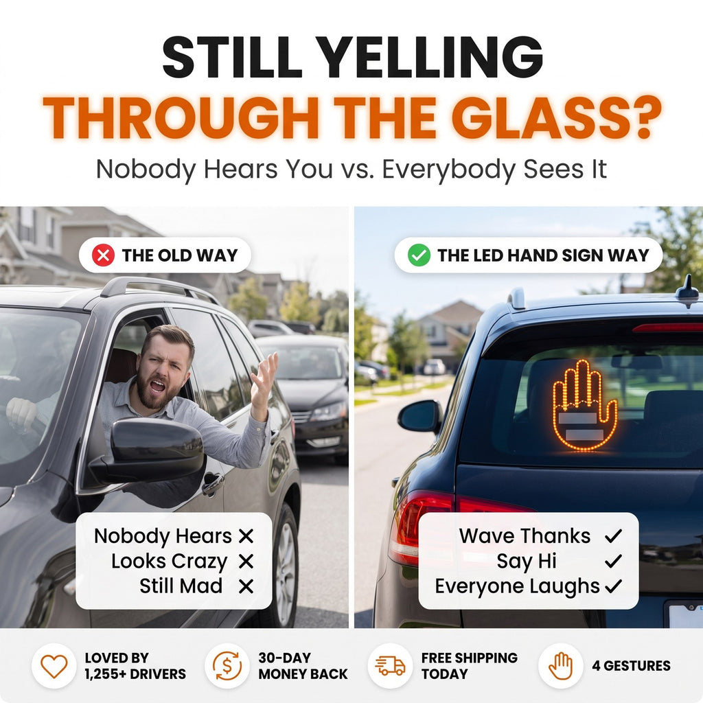 Still yelling through the glass? The old way vs the LED hand sign way