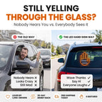 Still yelling through the glass? The old way vs the LED hand sign way