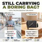 Still carrying a boring bag? The fun way: double-takes, big laughs, fits your carry