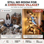 The old way vs the Village Glow way - no shelf, no table, just one wall