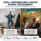 Still untangling lights every December? The old way vs the XmasGlow way