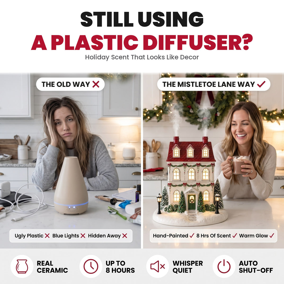 Still using a plastic diffuser? The old way vs the Mistletoe Lane way