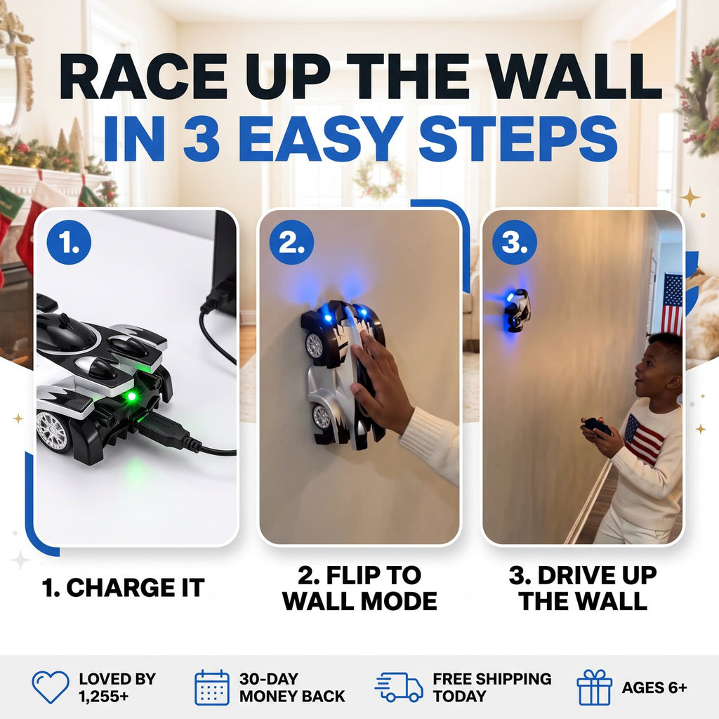 Race up the wall in 3 easy steps - charge, wall mode, drive