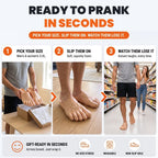 Ready to prank in seconds: pick your size, slip them on, watch them lose it