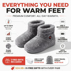 Everything you need for warm feet - up to 140F, 3 heat levels, USB-C, 6 hrs per charge, auto shut-off