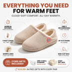 Everything you need for warm feet - 3 heat levels, up to 6 hours, USB-C, sherpa lined, non-slip sole