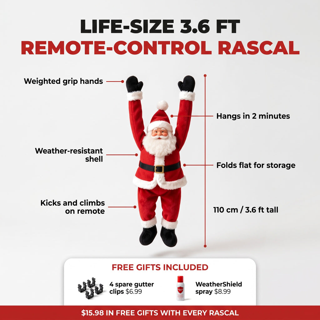 Life-size 3.6 ft remote-control Rascal + 2 free gifts