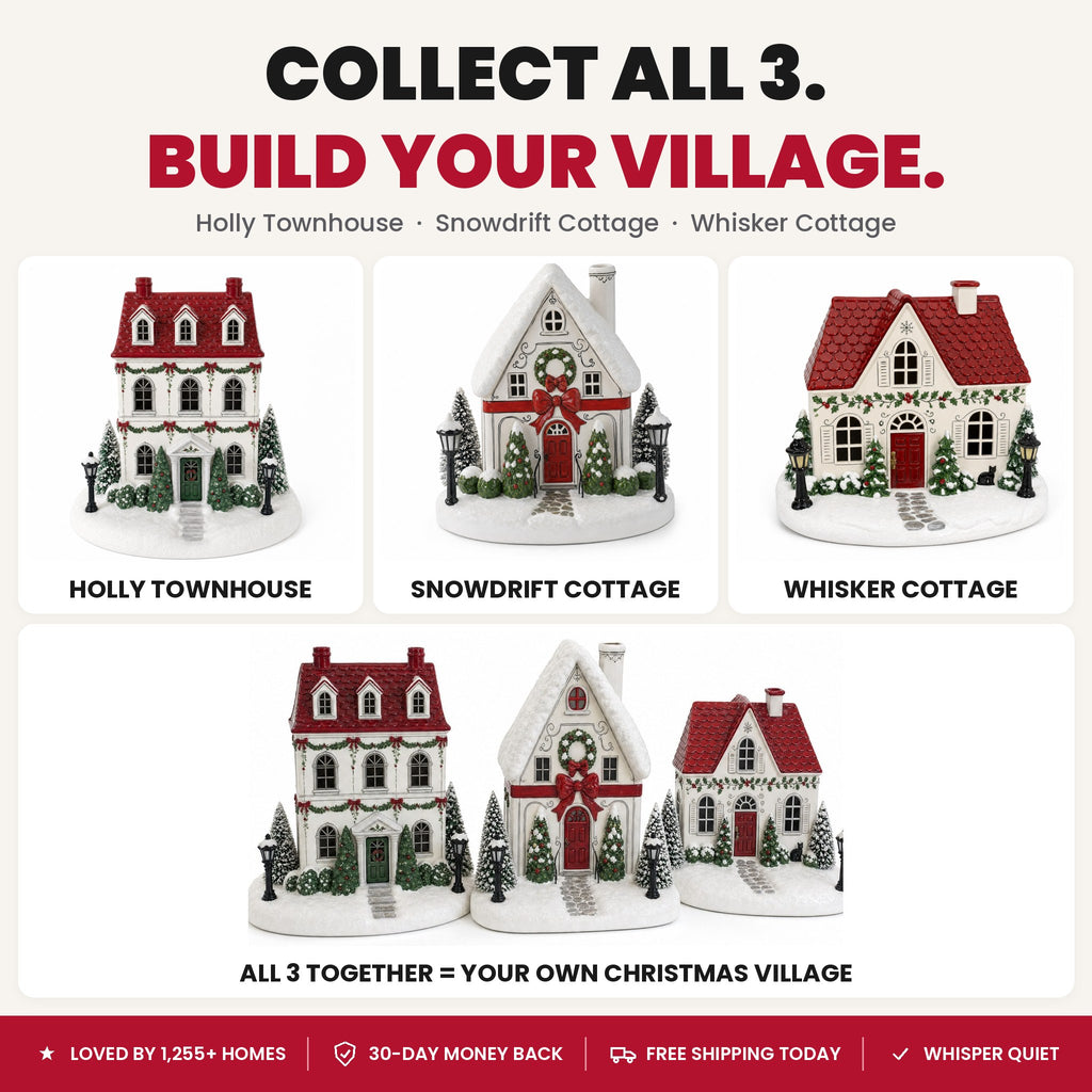 Collect all 3 - Holly Townhouse, Snowdrift Cottage, Whisker Cottage