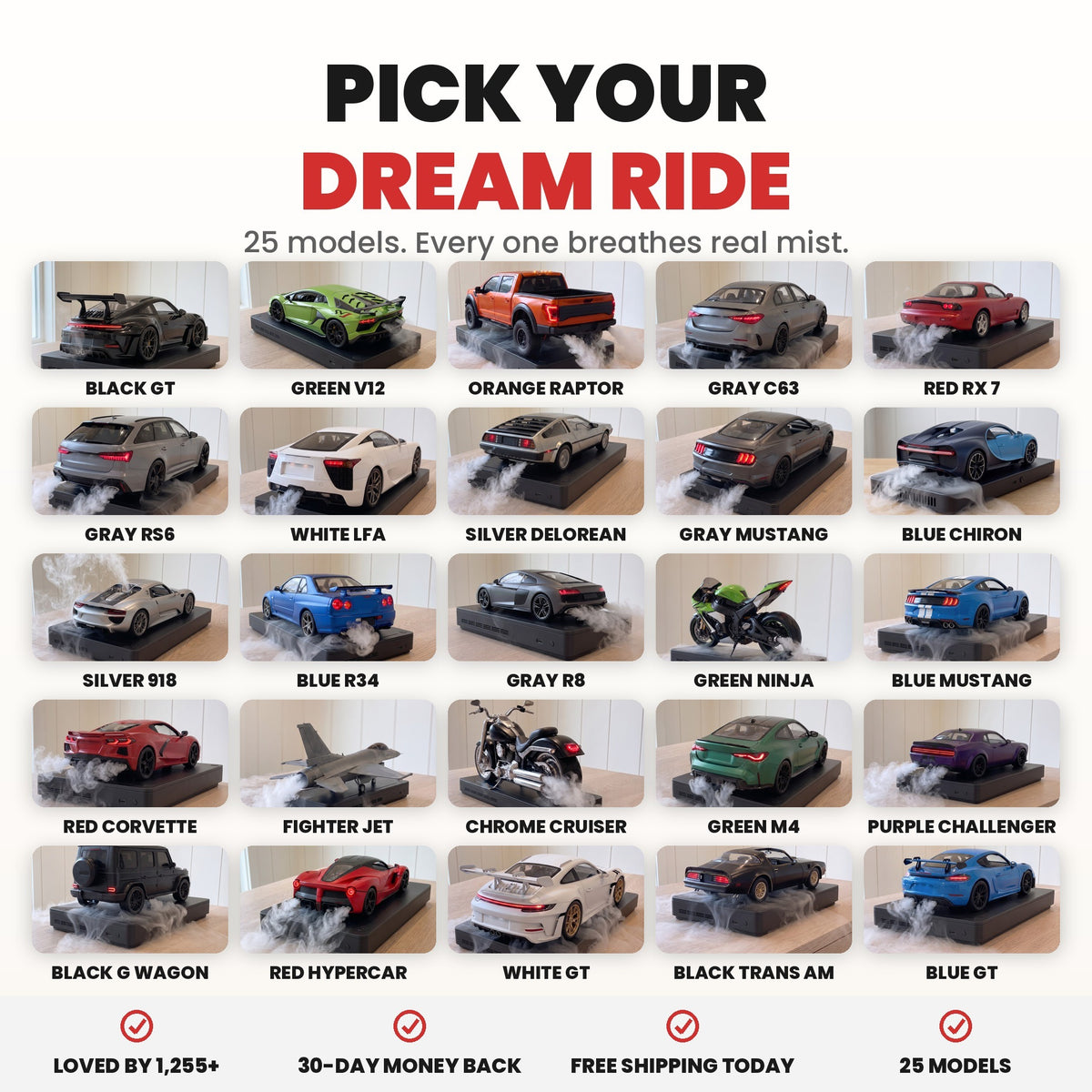 Pick your dream ride - 25 MistGarage models
