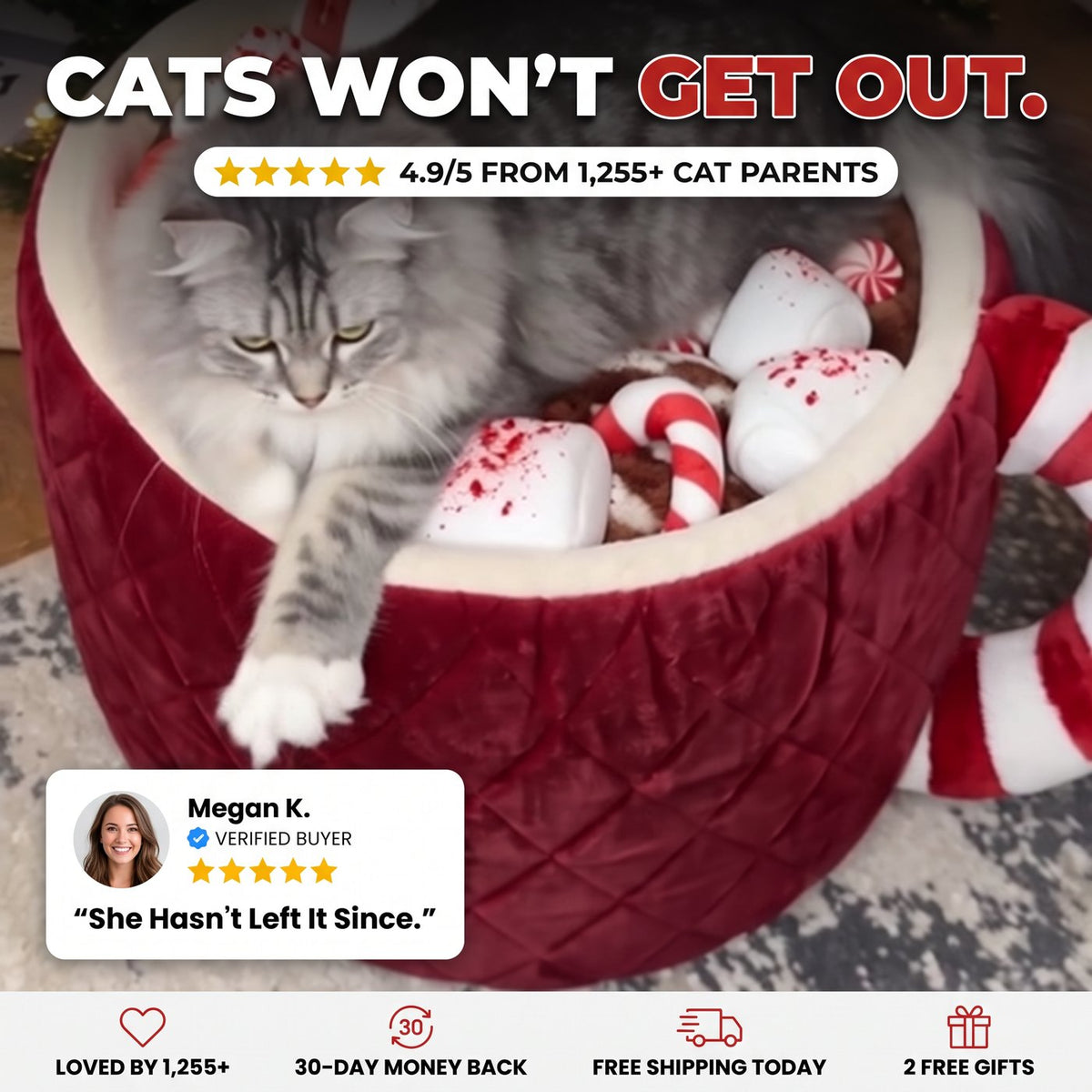 Cats won't get out - 4.9/5 from 1,255+ cat parents