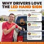 Why drivers love the LED hand sign - 4.9/5 from 1,255+ drivers