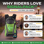 Why riders love SignalPack - 4.9/5 from 1,255+ riders