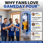 Why fans love GameDay Pour - 4.9/5 from 1,255+ fans, 28 teams