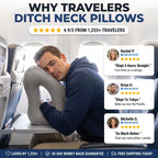 Why travelers ditch neck pillows - 4.9/5 from 1,255+ travelers