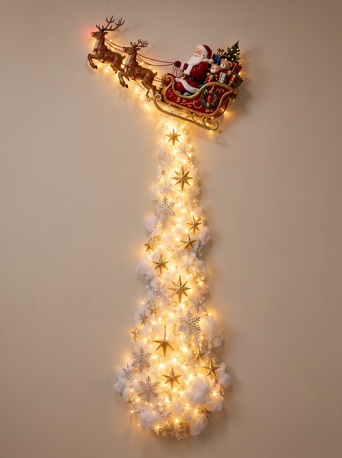 Sleighscape Christmas Wall Scene