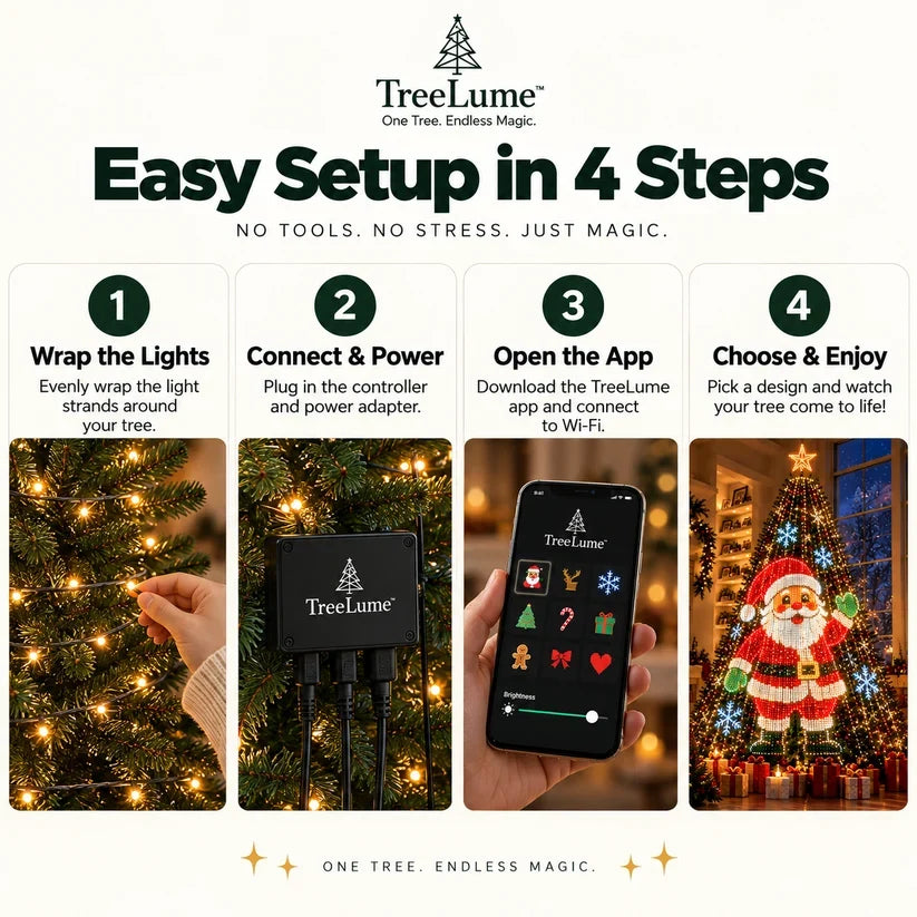 TreeLume™ — Smart Animated Christmas Tree Lights
