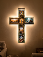 Lit Jesus Cross