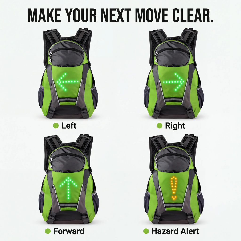 SignalPack LED Turn Signal Bike Backpack