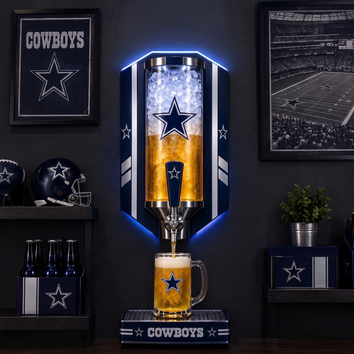 Cowboys LED beer tower