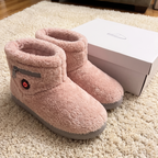 Heated slippers in Blush Pink