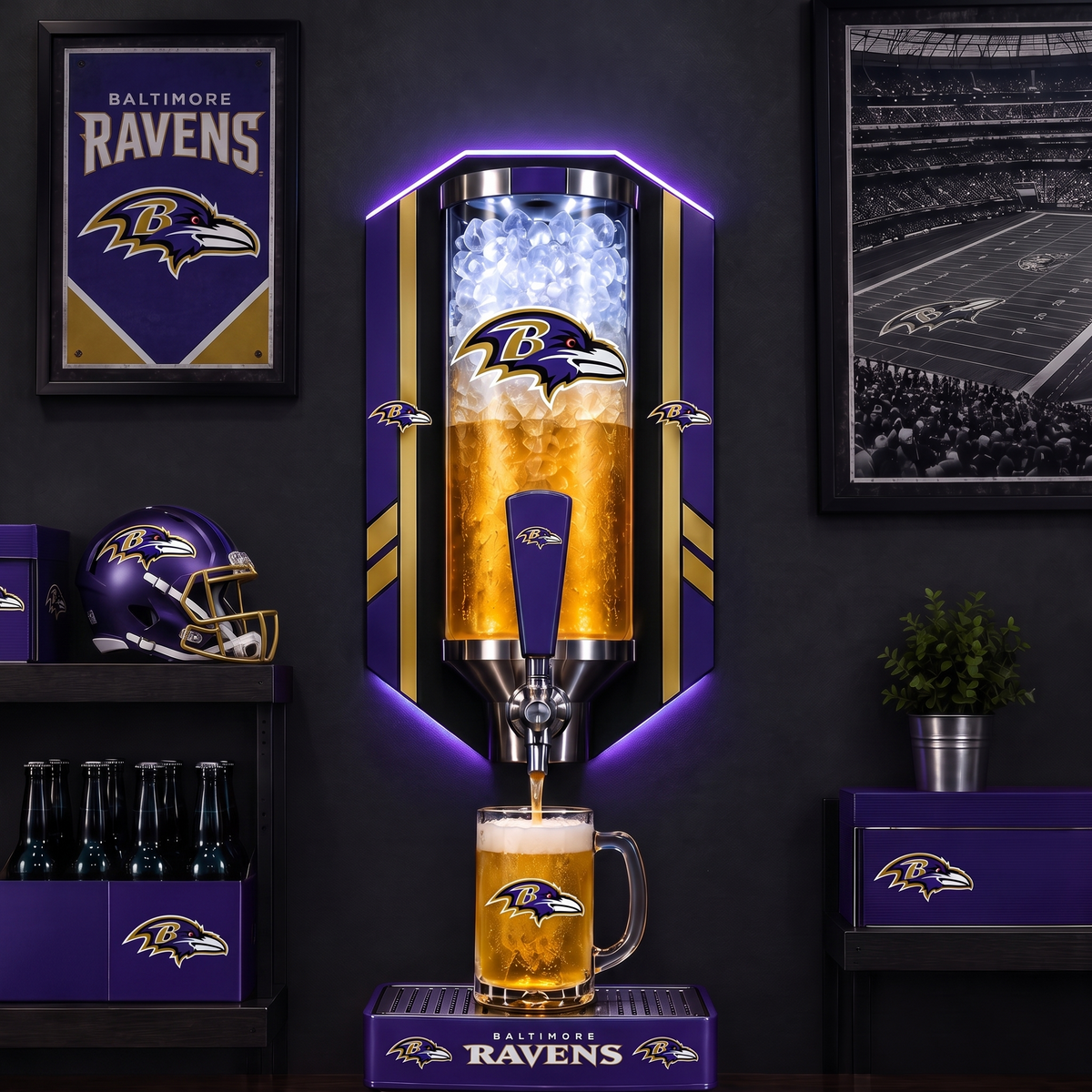 Ravens LED beer tower