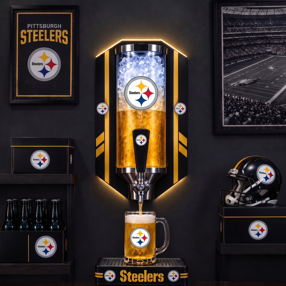 Steelers LED beer tower