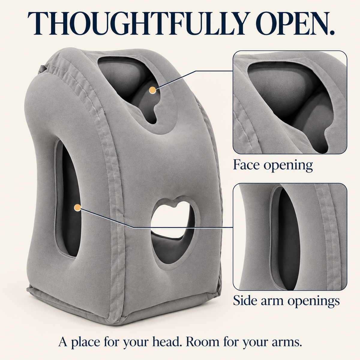 Inflatable Airplane Sleep Pillow – Lean-Forward Travel Comfort