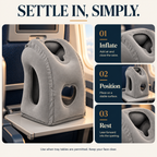 Inflatable Airplane Sleep Pillow – Lean-Forward Travel Comfort