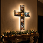 Lit Jesus Cross